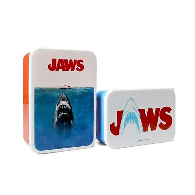 Jaws Lunch Box Set Of 2 School Food Meal Containers Gift • £13.50