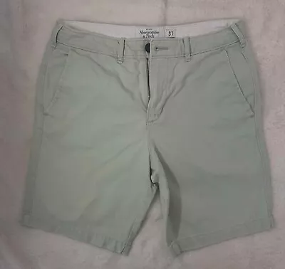 Abercrombie & Fitch Men's Green Chino Style Shorts Size '31W' • £15.89