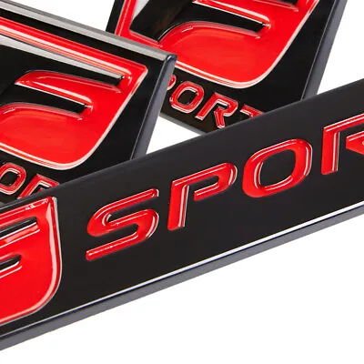 $14.59 • Buy 3PCS 3D Fender Tailgate Badge For F-Sport Emblem Black Red Trunk Bumper Roof Set