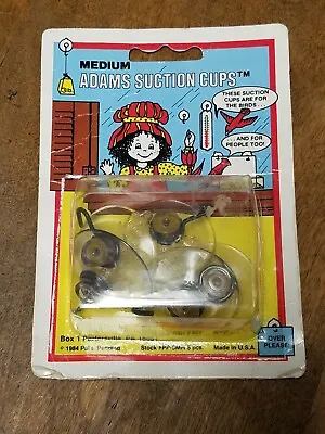 Vintage Adams Medium Suction Cups With Hooks 5 Count NOS • $10