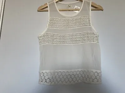 $16.15 • Buy Hollister Singlet Top X Small Off White  BNWT