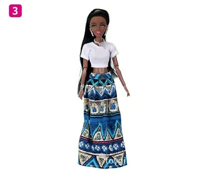 £13.99 • Buy Black Skin Girl Doll With Smooth Movable Joints & Trendy Fashion And Accessories