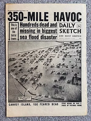 ++ 1953 East Coast Floods Daily Sketch Reprinted Newspaper ++ • £5.95