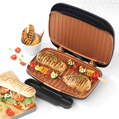 £24.99 • Buy Salter Nero Health Grill Non-Stick Electric Panini Press Black/Copper EK4366COP