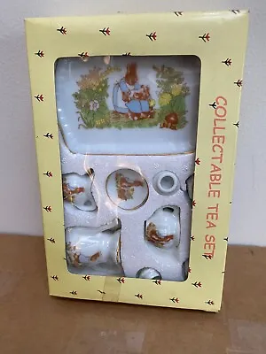 Vintage Porcelain Miniature Collectable Tea Set Peter Rabbit Great Gift NIB • $14.99