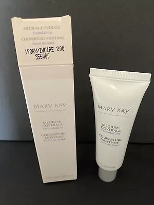 Mary Kay Medium Coverage Foundation Ivory 200 Normal To Oily Skin Discontinued • $19.99