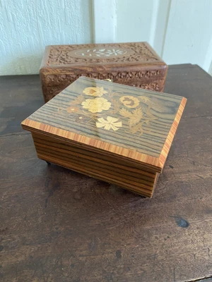 £38 • Buy Vintage Wooden Musical Jewellery Box
