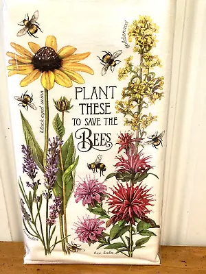 Mary Lake Thompson  Bee Flowers  Flour Sack Towel • $9.75