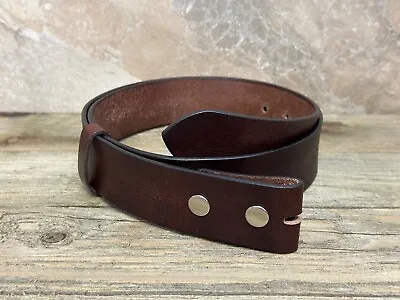 Genuine Leather Belt Strap Casual Belt Snap 1-1/2  Wide - Black Brown • $22.99