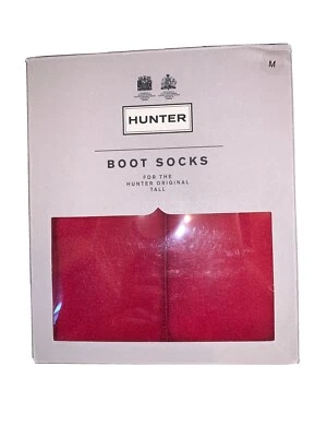 £8 • Buy New Hunter Original Tall Boot Socks. Medium. Military Red