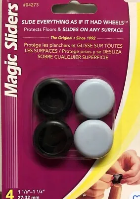 Magic Sliders Grip Tip Floor Sliders  # 04273  Package Of 4  NEW  • $4.99