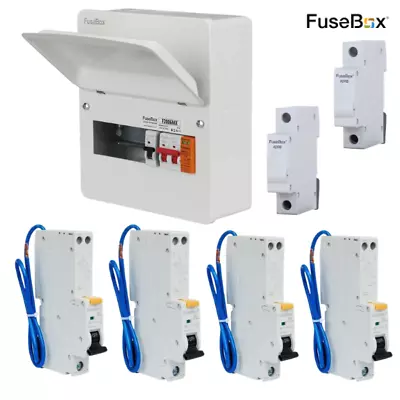 Fusebox Metal SPD Consumer Unit F2 100A Main Switch + Type A 6kA RCBOs (B Curve) • £4.99