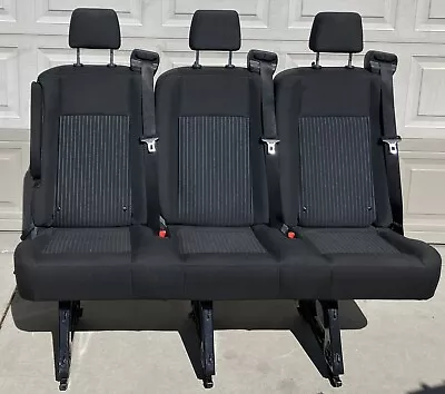 2015-2023 Ford Transit OEM 2nd Row Seat BLACK CLOTH Reclining • $1495