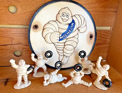 Michelin Tire Men  6 Piece Set Cast Iron Or Wall Plaque Rustic Finish • $59