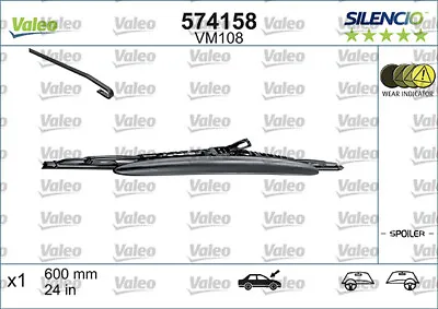 VALEO 574158 Wiper Blade For BMWCHEVROLETCHRYSLERCITROËNDODGEFIATHOLDENH • $17.85