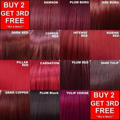 £9.49 • Buy UK Clearance Full Head Hair Extensions Red Burgundy Plum Copper Purple 3for2