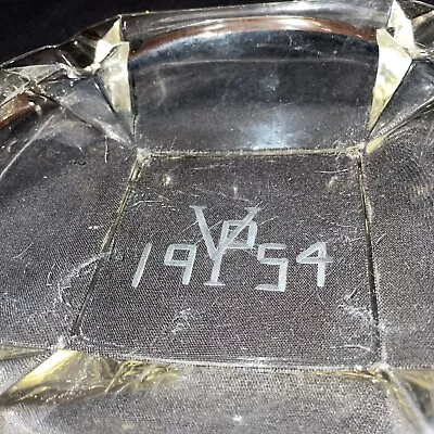 Glass Ashtray 1954 St Louis VP Veiled Prophet 8” Vintage • $22