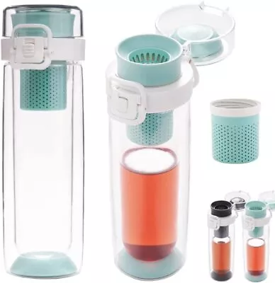 Travel Tea Infuser Tumbler With Leak Proof Lid-Mint • $40.49