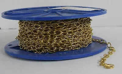 Eliza Tinsley Oval Link Decorative Chain 1.5mm Brass Plated 2M 10M 40M Roll • £7.95