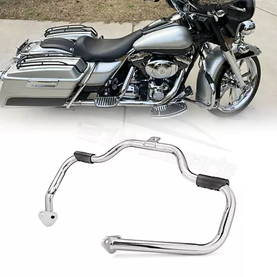 Chrome Mustache Engine Guard Crash Bar Steel For Harley 97-08 Touring FLHTCU FLT • $95.99