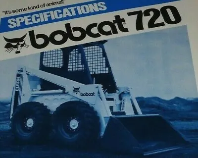 Bobcat 720 Skid Steer Loader Spec Sheet / Sales Brochure 9/79 Melroe Clark • $4.50