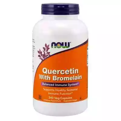 NOW Foods Quercetin With Bromelain 240 Vcaps | Balanced Immune System • £47.99