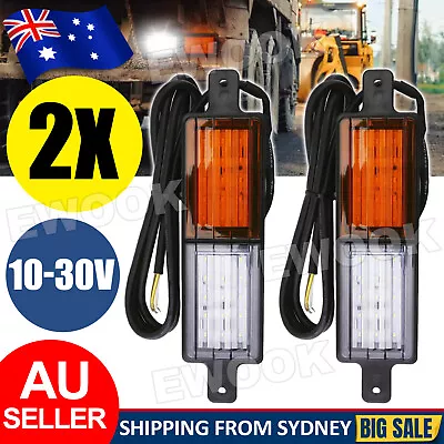 2X 30 LED Bullbar Indicator Lights Front Park DRL Amber For ARB TJM Marker Lamp • $24.95