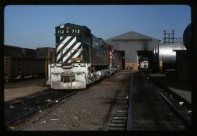 Railroad Slide - National Mexico FNM #712 Locomotive 1992 Train Yard Mexicali • $7