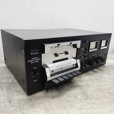 Powers Up* Vintage Sansui SC-2110 2-Head Cassette Tape Deck/Player -PARTS/REPAIR • $195