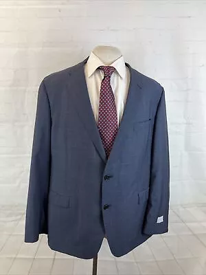 NEW W TAGS SPRING/SUMMER Samuelsohn Men's Gray Blue Wool Blend Blazer 48R $1685 • $260.02