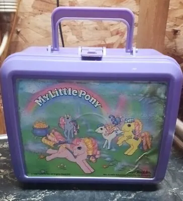 VINTAGE 1990 ALADDIN HASBRO MY LITTLE PONY PLASTIC LUNCHBOX With Thermos  • $25