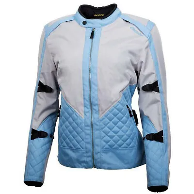 Scorpion Women's Dominion Waterproof Motorcycle Touring Jacket Blue Grey Medium • $75