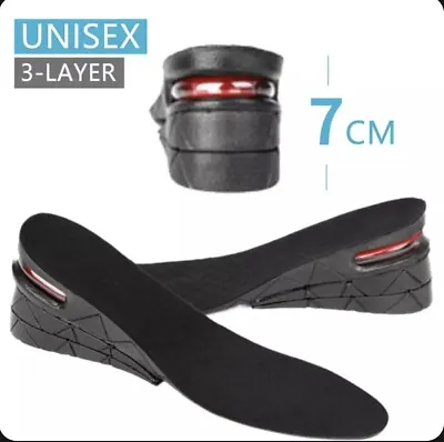 3-Layer Height Increase Elevator Shoes Lifts 7cm For Men & Women - USA Shipper🌟 • $9.90