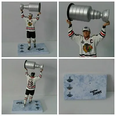 Jonathan Toews Chicago Blackhawks McFarlane 3X Stanley Cup Champ Ice Base & Cup • $64.99