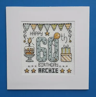 £9.99 • Buy Happy 60th Birthday Cross Stitch Card Kit
