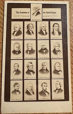 CDV - Composite Of American Presidents -  1 Through 17. • $0.99