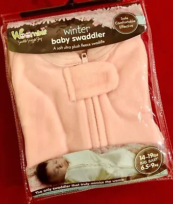 $21.95 • Buy NIB *WOOMBIE* Winter Baby Swaddler Award Sleep Sack 3-6 Mo, Pink Plush Fleece
