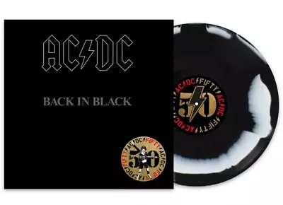 AC/DC - Back In Black : 50th Anniv. Edition. NEW WHITE & BLACK SWIRL VINYL LP • $57.93