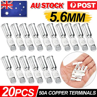 $8.95 • Buy 20pcs 50Amp Copper Terminals Connector For 50a Anderson Style Plugs Contacts AU
