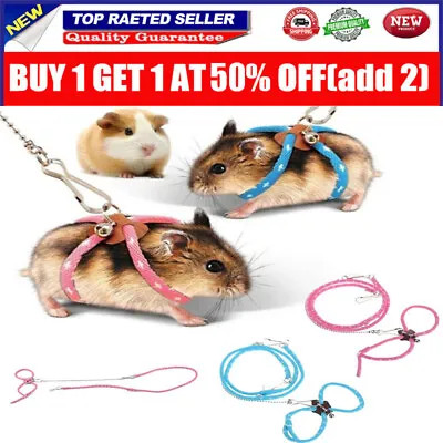 £5.78 • Buy 1x Ferret Hamster Squirrel Rat Harness Lead Leash Small Animal Pet Supplies  NQ