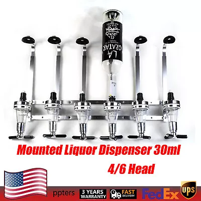 6 Bottle Liquor Dispenser Alcohol Drink Bar Beverage Whiskey Shot Stand Home • $33.25