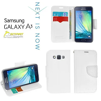 White Diary Wallet Flip Case Cover For Samsung Galaxy A3 A330 A330Y+ Screen Guar • $7.99