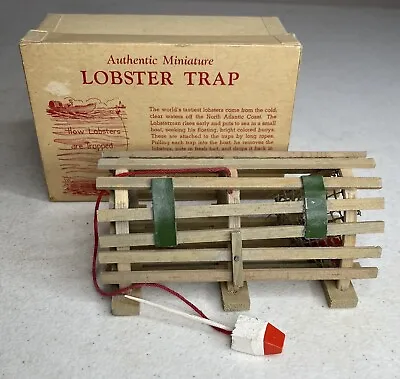 Vintage Wooden Authentic 5.5  Miniature Lobster Trap W/ Box  Down-East Novelties • $20