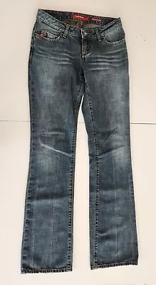 Miss Sixty Women's Low Rise Jeans Blue Straight Italian Denim Zip Sz 25 • $28.88