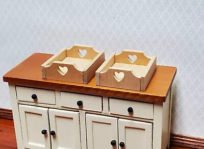 Dollhouse Wood Crates For Fruits Or Vegetables With Heart Design 1:12 Scale • $4.99