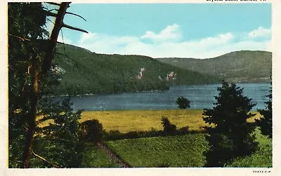 Postcard VT Barton Vermont Crystal Lake Linen Antique Vintage PC F1519 • $5