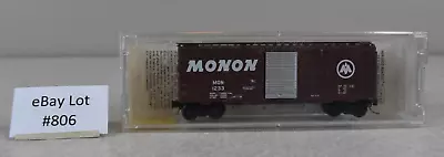 (Lot 806) N Scale Model Micro Trains 40' Box Car Monon MON 1233 • $7.99