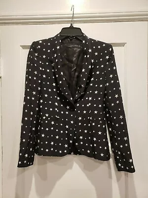 Zara Star Print Blazer XS EUC • $29.99