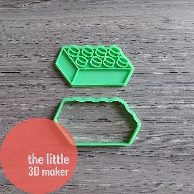 Toy Brick Block Cookie Cutter Stamp Fondant Embosser 3D Printed • $11.45