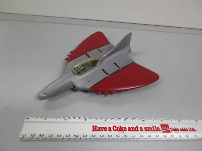 Vintage Metal Jet/Space Toy Aircraft Silver/Red • $85